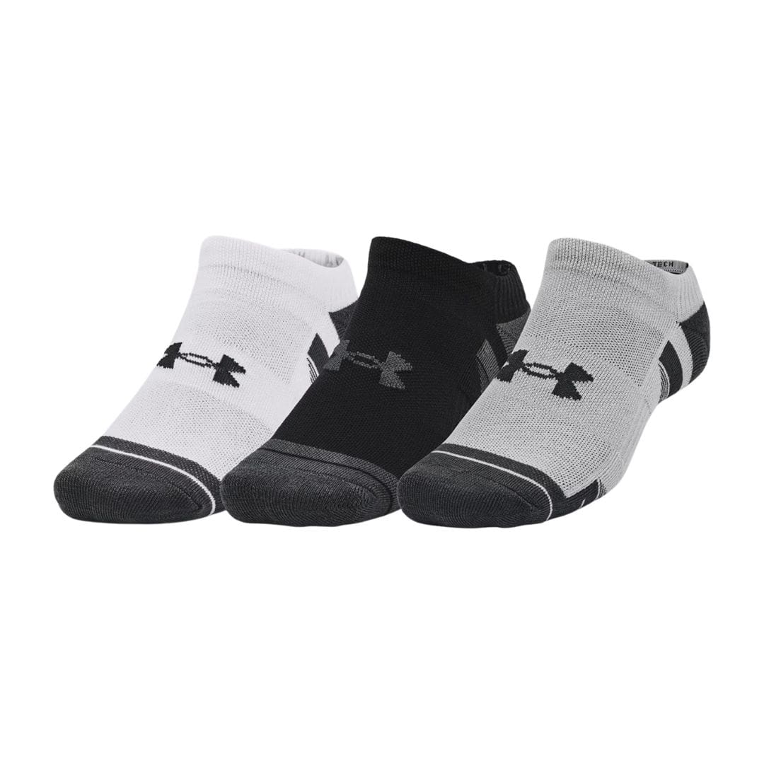 Alliko Performance Tech 3-Pack No-Show Socks – White, Grey & Black